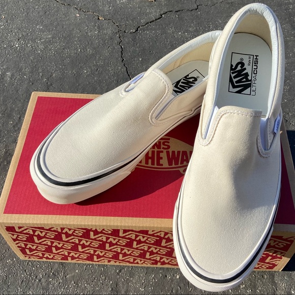 Vans Other - Vans Anaheim Factory Classic Slip-On 98 OG Off White